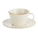 Pack Size 6 - Porland Academy Line Gold Band Cappuccino Cup 25cl - 325825GB - JD Catering Equipments Ltd