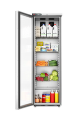 Foster XR415G: 410L Glass Door Cabinet Refrigerator (33-276) Left Hinge