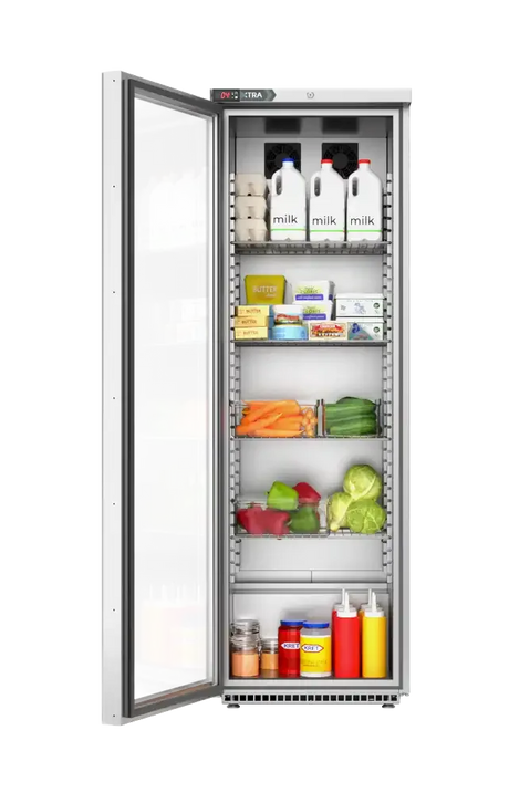 Foster XR415G: 410L Glass Door Cabinet Refrigerator (33-276) Left Hinge - JD Catering Equipment Solutions Ltd