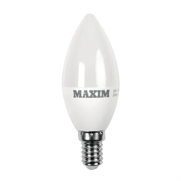 HC664 Maxim LED Candle Small Edison Screw Warm White 6W (Pack of 10)