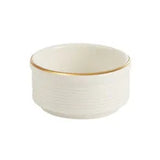 Pack Size 6 - Porland Academy Line Gold Band Jam Pot 8cm - 355808GB - JD Catering Equipments Ltd