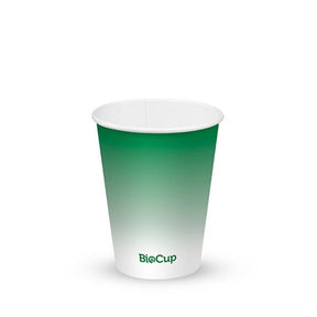 Cold Paper Cup - Green - 390ml / 12oz (90mm) - 1,000/ctn - green fade - BioPak commercial catering consumable
