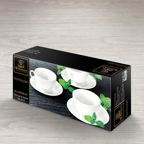 Wilmax Tea Cup & Saucer 250ml – Pack of 6 by Wilmax – image 3