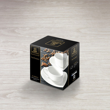 Wilmax Coffee Cup & Saucer 100ml – Pack of 6 by Wilmax – image 3