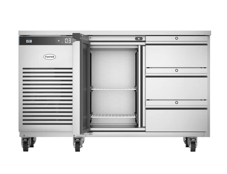 Foster EP1/2H: 280 Ltr Counter Refrigerator 43-148 - 1 x triple drawer