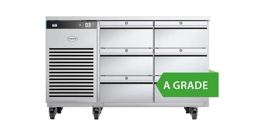 Foster EP1/2H: 280 Ltr Counter Refrigerator 43-152 - 2 x triple drawer