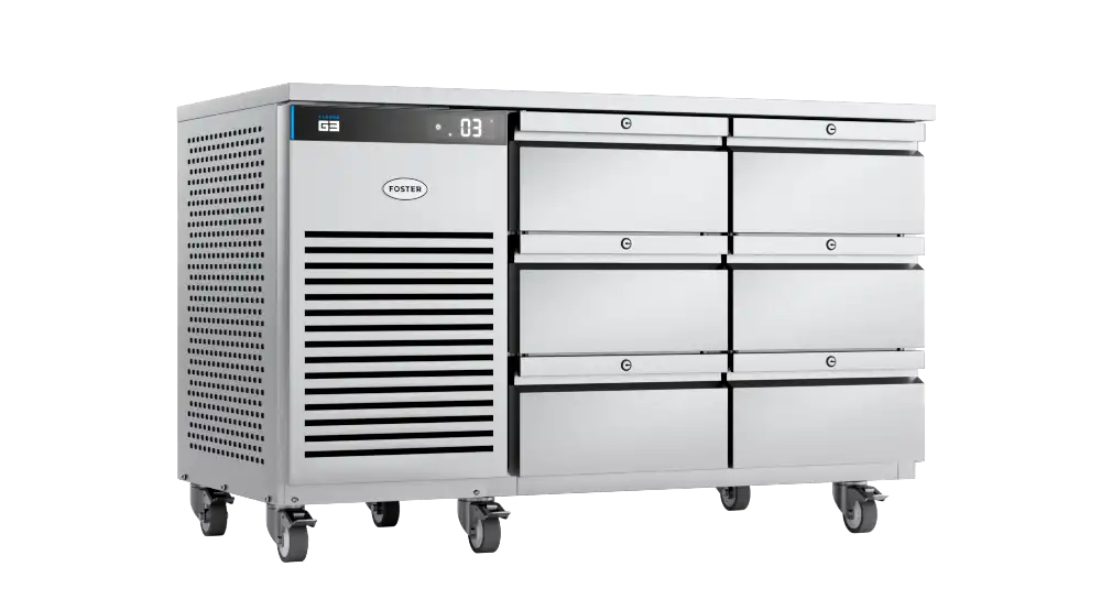 Foster EP1/2H: 280 Ltr Counter Refrigerator 43-152 - 2 x triple drawer