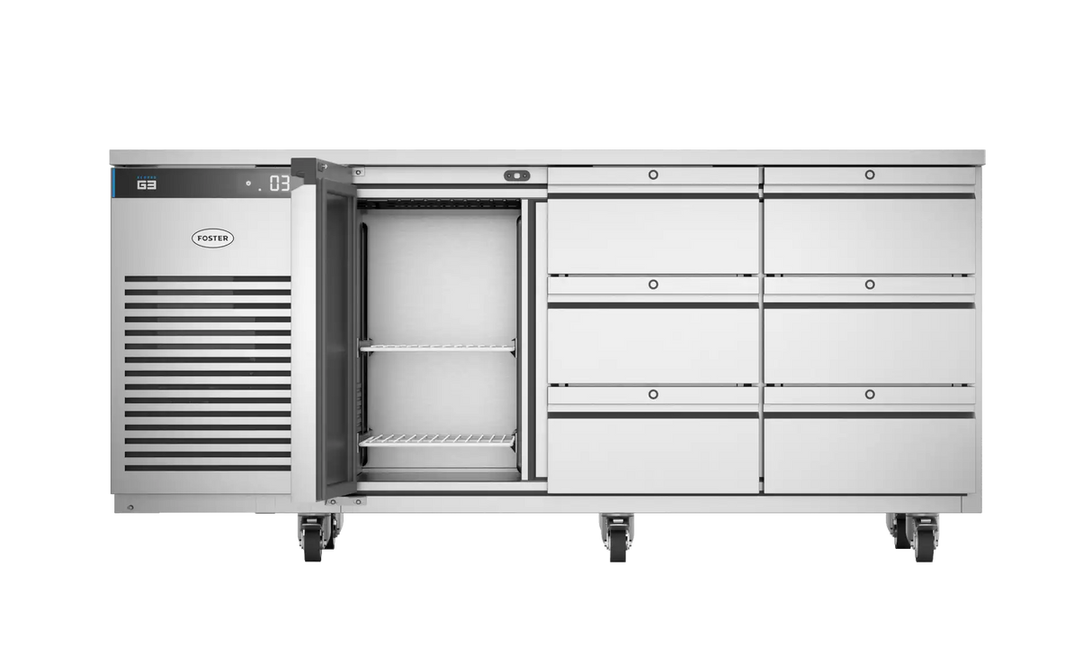 Foster EP1/3H: 435 Ltr Counter Refrigerator 43-228 Drawers