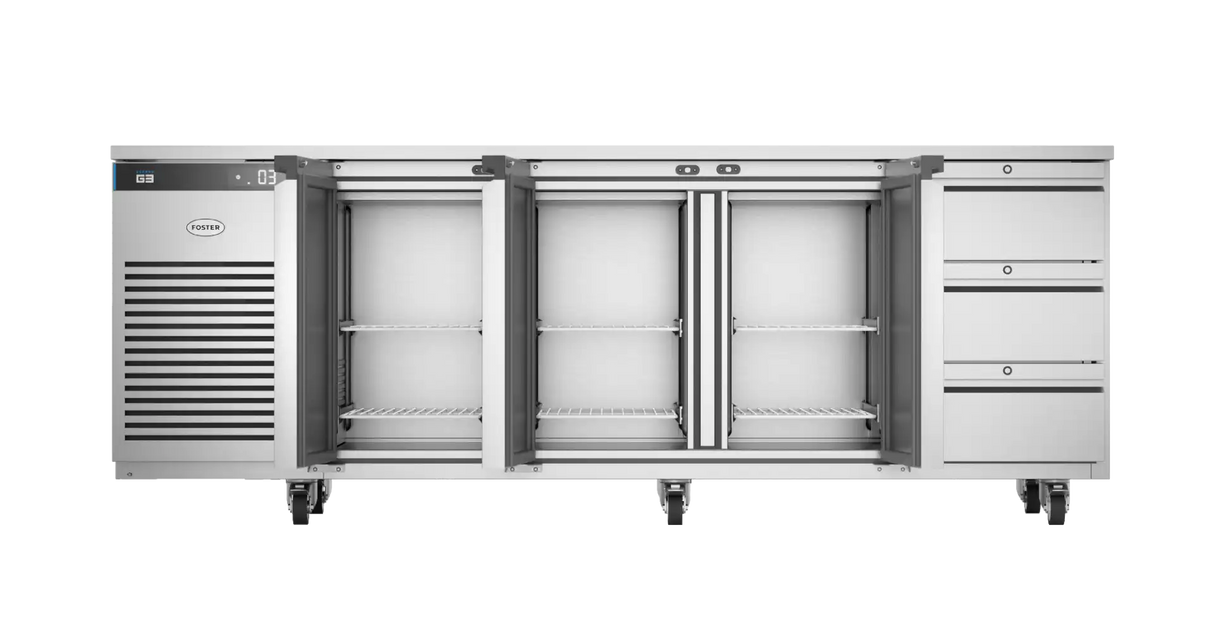Foster EP1/4H: 435 Ltr Counter Refrigerator 43-322 3xdrawers