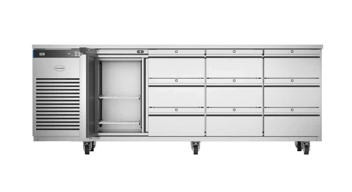 Foster EP1/4H: 435 Ltr Counter Refrigerator 43-330 9xdrawers