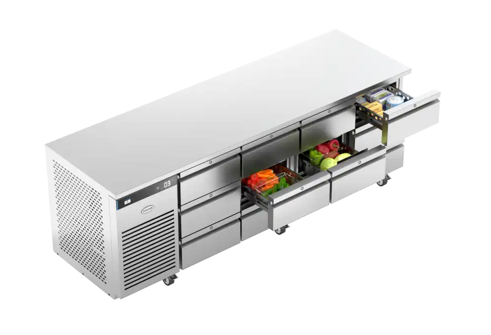 Foster EP1/4H: 435 Ltr Counter Refrigerator 43-334 12xDrawers