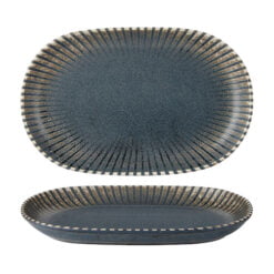 Pack Size 6 - Fusion by Academy Flint Oval Platter 28 x 18cm 11 x 7" - 47143028