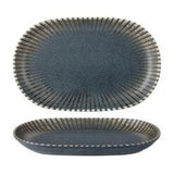 Pack Size 6 - Fusion by Academy Flint Oval Platter 28 x 18cm 11 x 7" - 47143028 - JD Catering Equipments Ltd