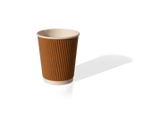 8oz Kraft Ripple Wall Coffee Cup Box x500 HVRWPAKC08 - JD Catering Equipments Ltd