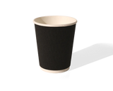 8oz Black Ripple Double Walled Coffee Cup Box x500 HVRWBPA08 - JD Catering Equipments Ltd