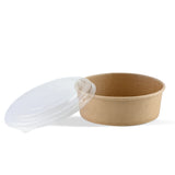Compostable 500ml Deli / Salad Bowl - Kraft - 150mm (300 per ctn) - No Lid - JD Catering Equipments Ltd