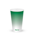 Cold Paper Cup - Green - 500ml / 16oz (90mm) - 1,000/ctn - green fade - BioPak commercial catering consumable