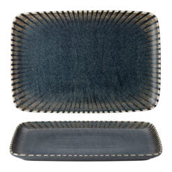 Pack Size 6 - Fusion by Academy Flint Rect Platter 33 x 23cm 13 x 9" - 57151637