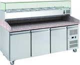 CHEFSRANGE PP3+ - 3 DOOR PIZZA PREP COUNTER - JD Catering Equipment Solutions Ltd