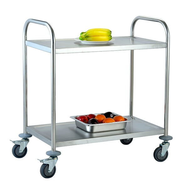 Connecta Self Assembly 2-Tier Service Trolley - 710 x 410 x 810mm HEG365