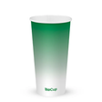 Cold Paper Cup - Green - 600ml / 20oz (90mm) - 1,000/ctn - green fade - BioPak commercial catering consumable