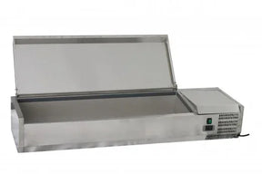 CHEFSRANGE TU180013L 1800MM TOPPING WELL WITH LID 8 X 1/3GN - JD Catering Equipment Solutions Ltd