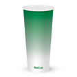 Cold Paper Cup - Green - 700ml / 24oz (90mm) - 500/ctn - green fade - BioPak commercial catering consumable
