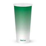Cold Paper Cup - Green - 700ml / 24oz (90mm) - 500/ctn - green fade - BioPak commercial catering consumable