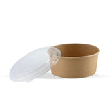 Compostable 750ml Deli / Salad Bowl - Kraft - 150mm (300 per ctn) - No Lid - JD Catering Equipments Ltd