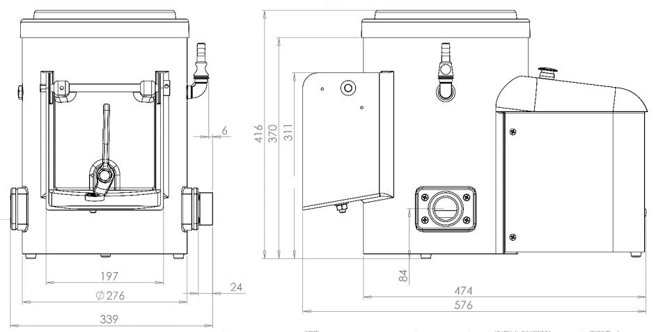 Metcalfe Potato Rumbler Grey EP15 with Installation Kit