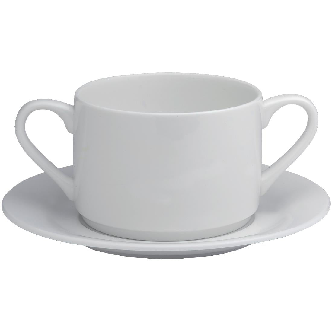 Elia Glacier Fine China Handled Soup Cups 220ml (6 Pack)