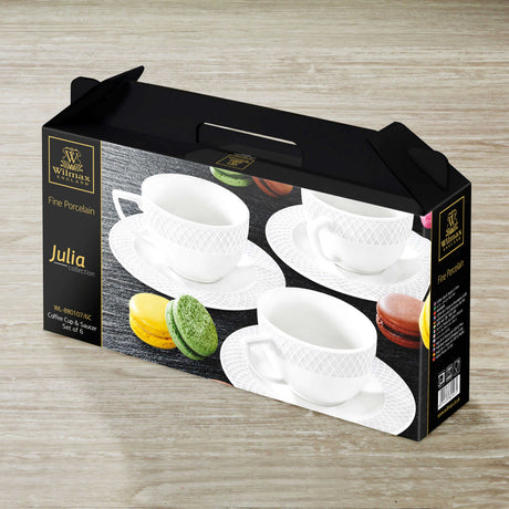 Wilmax Coffee Cup & Saucer 90ml – Pack of 6 by Wilmax