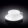 Wilmax Tea Cup & Saucer 250ml – Pack of 6 by Wilmax