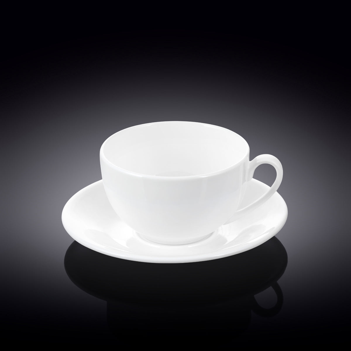 Wilmax Tea Cup & Saucer 250ml – Pack of 6 by Wilmax