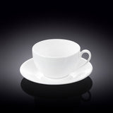 Wilmax Tea Cup & Saucer 250ml – Pack of 6 by Wilmax