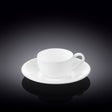 Wilmax Coffee Cup & Saucer 100ml – Pack of 6 by Wilmax