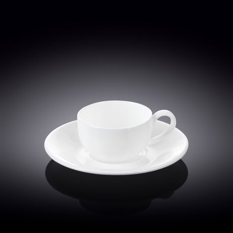 Wilmax Coffee Cup & Saucer 100ml – Pack of 6 by Wilmax