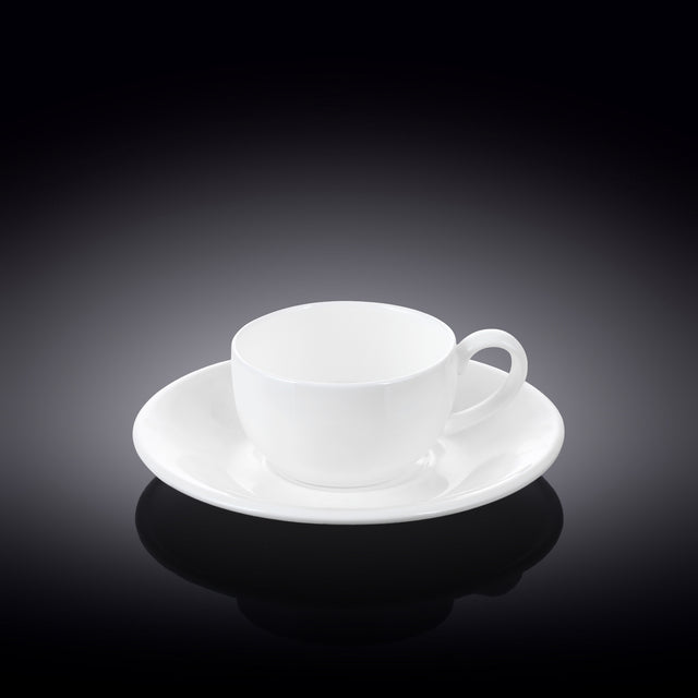 Wilmax Coffee Cup & Saucer 100ml – Pack of 6 by Wilmax