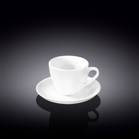Wilmax Coffee Cup & Saucer 75ml – Pack of 6 by Wilmax