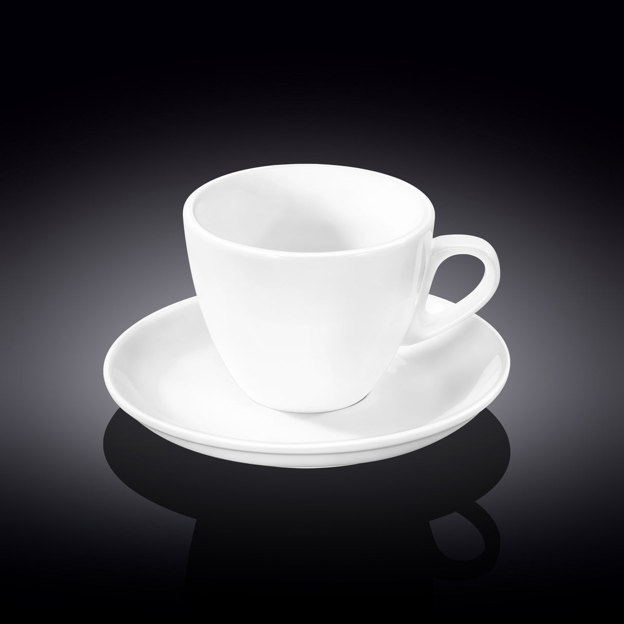 Wilmax Tea Cup & Saucer 300ml – Pack of 6 by Wilmax