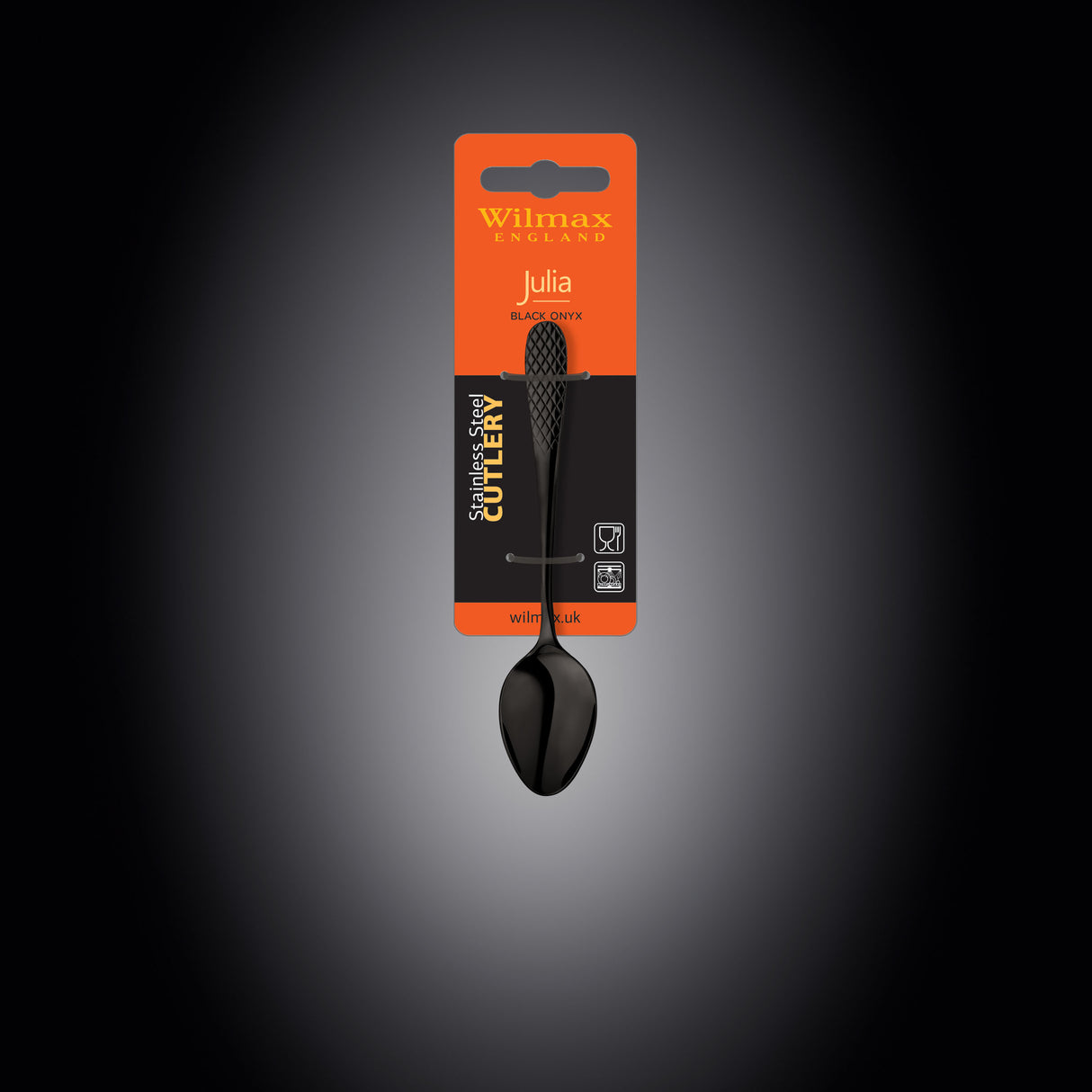 Wilmax Black Coffee-Tea Spoon (Cup) 2 pcs on Blister Pack 14cm – Pack of 2 by Wilmax – image 2