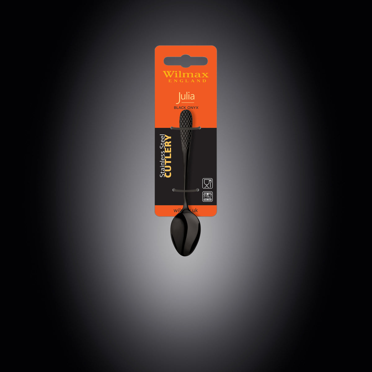Wilmax Black Coffee Moka Spoon 2 pcs on Blister Pack 11.5cm – Pack of 2 by Wilmax – image 2