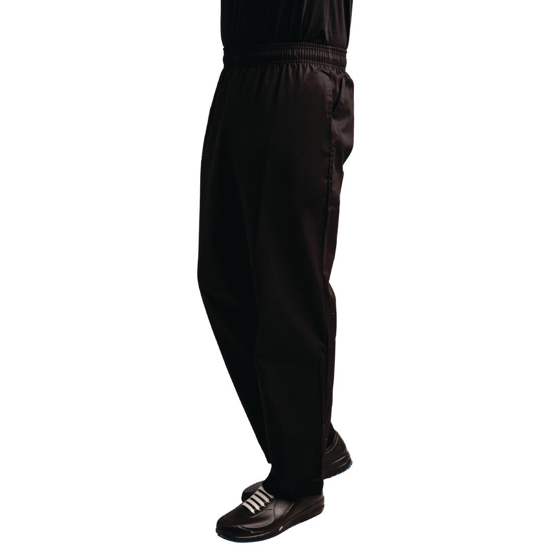 A029T-M Whites EasyFit Trousers Teflon Black M JD Catering Equipment Solutions Ltd