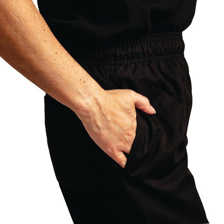 A029T-XS Whites EasyFit Trousers Teflon Black XS JD Catering Equipment Solutions Ltd