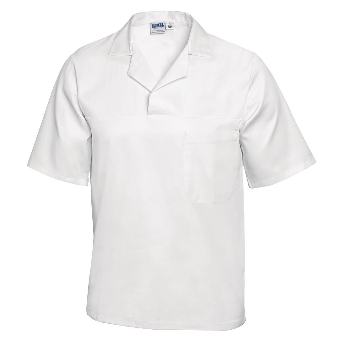 A102-M Unisex Bakers Shirt White M JD Catering Equipment Solutions Ltd