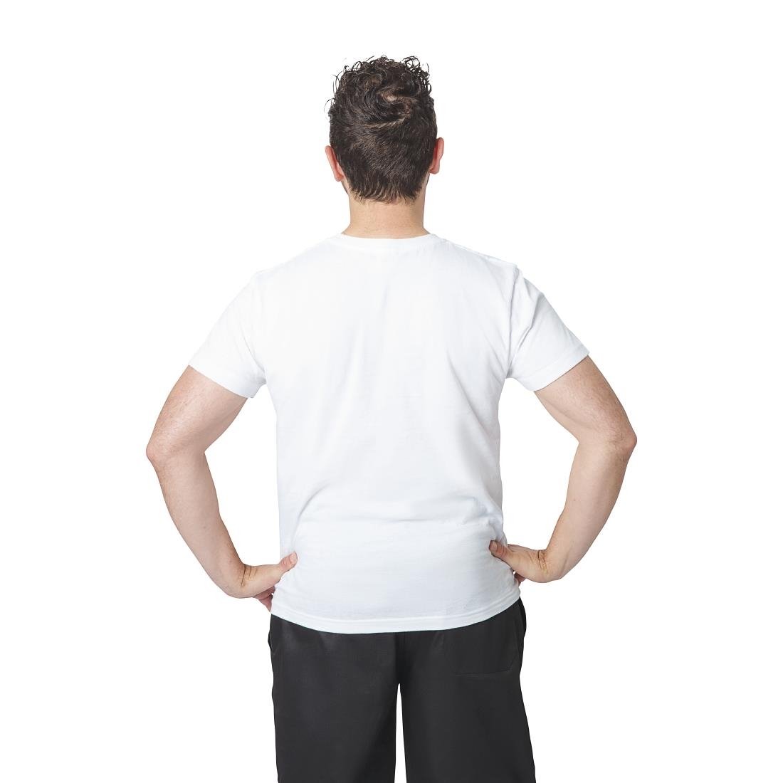 A103-XL Unisex Chef T-Shirt White XL JD Catering Equipment Solutions Ltd