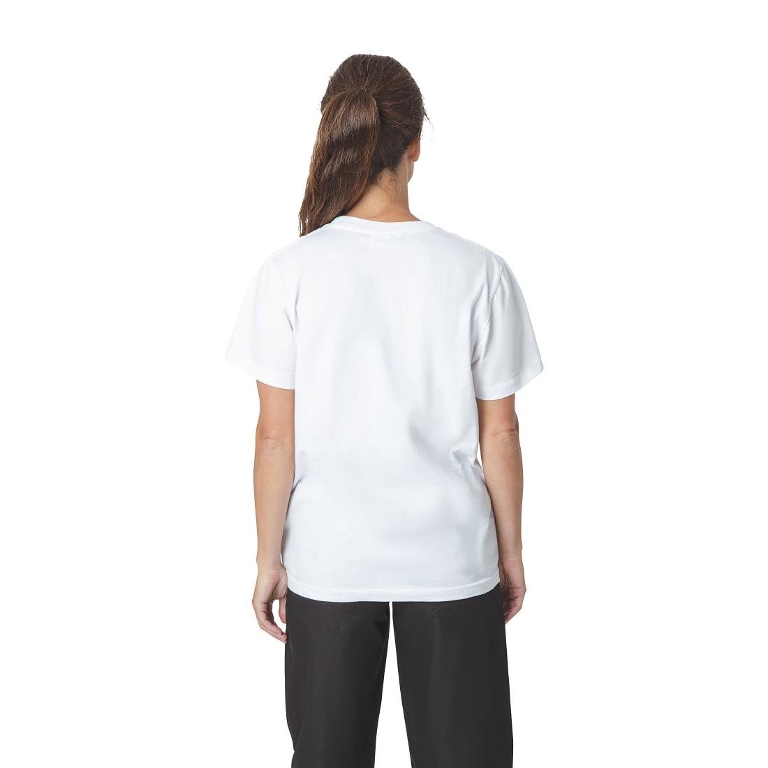 A103-XL Unisex Chef T-Shirt White XL JD Catering Equipment Solutions Ltd