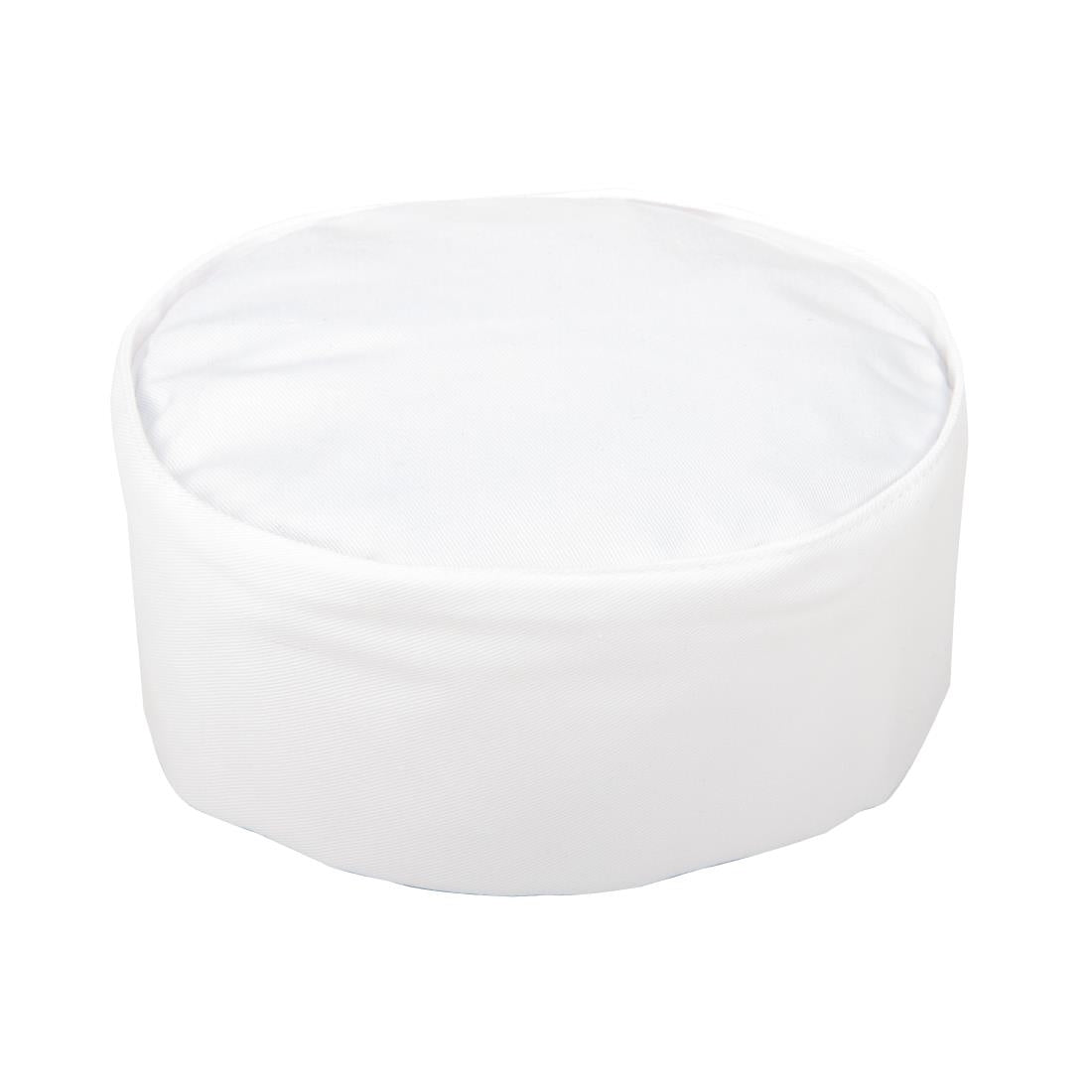 A203-M Whites Chefs Unisex Skull Cap Polycotton White - M JD Catering Equipment Solutions Ltd