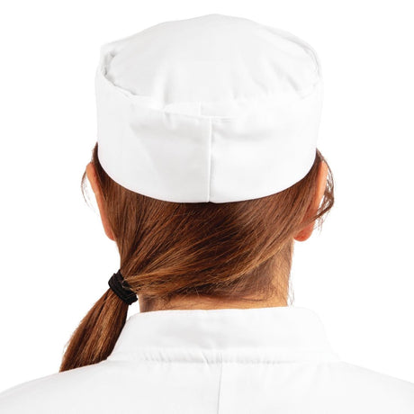 A203-M Whites Chefs Unisex Skull Cap Polycotton White - M JD Catering Equipment Solutions Ltd