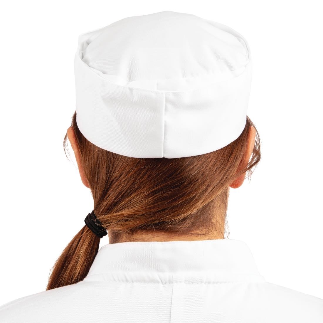 A203-XL Whites Chefs Unisex Skull Cap Polycotton White - XL JD Catering Equipment Solutions Ltd